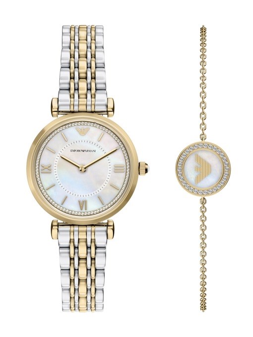 Emporio Armani 2 Tone Watch AR80086SET Emporio Armani 2 Tone Watch AR80086SET