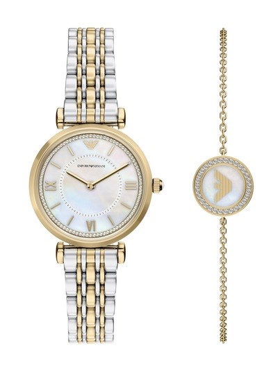 Emporio Armani 2 Tone Watch AR80086SET