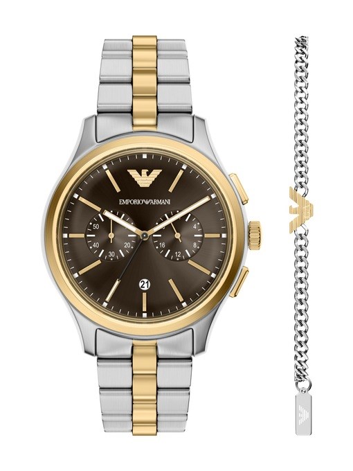Emporio Armani 2 Tone Watch AR80084SET