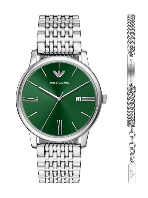 Emporio Armani Silver Watch AR80087SET Emporio Armani Silver Watch AR80087SET