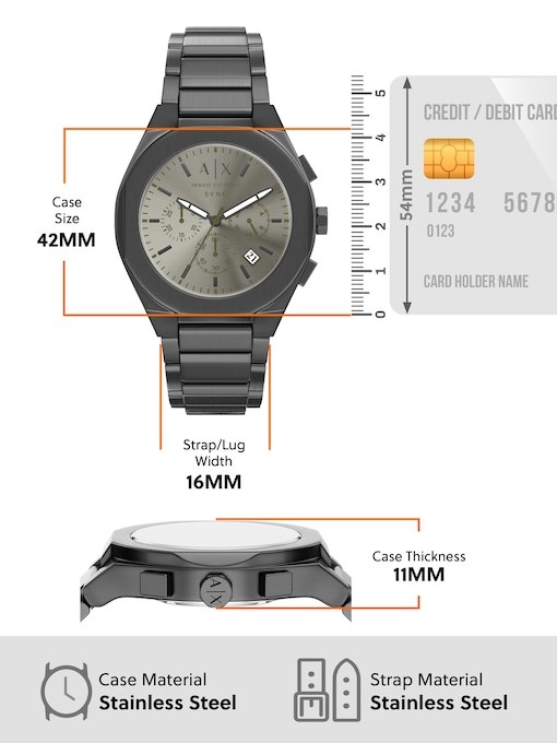 Armani Exchange Gunmetal Watch AX4296