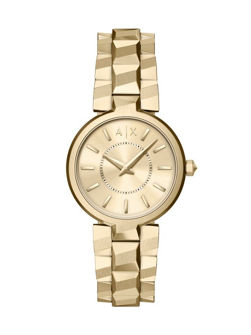 Armani Exchange Two-Hand Gold-Tone Stainless Steel Watch