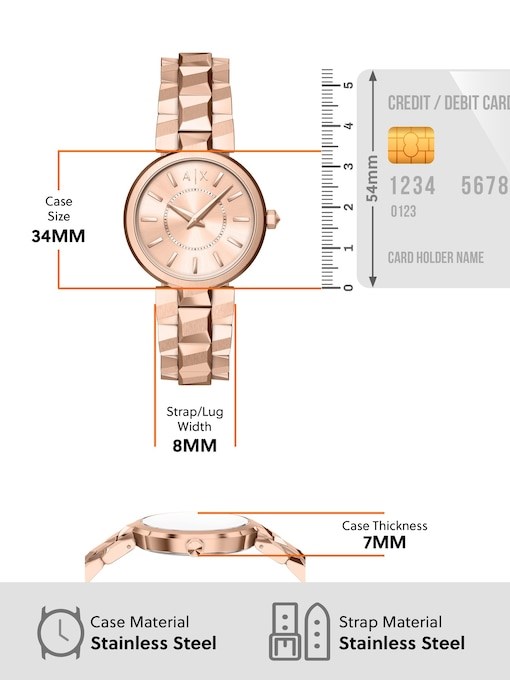 Armani Exchange Rose Gold Watch AX4408