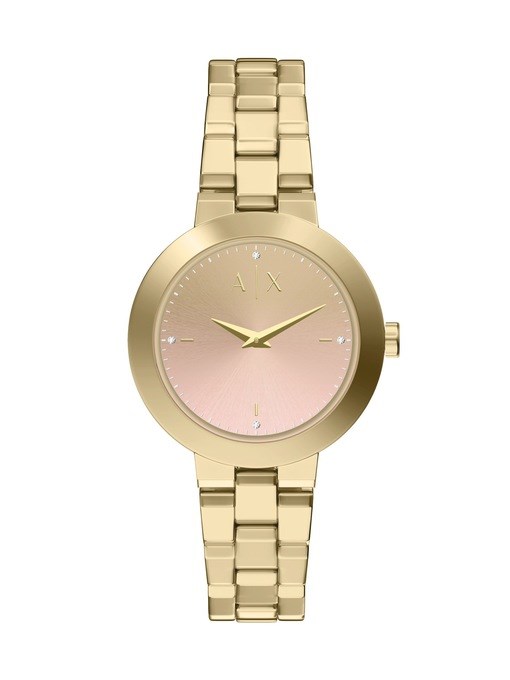 Armani Exchange Two-Hand Gold-Tone Stainless Steel Watch
