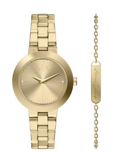Armani Exchange Gold Watch AX7177SET