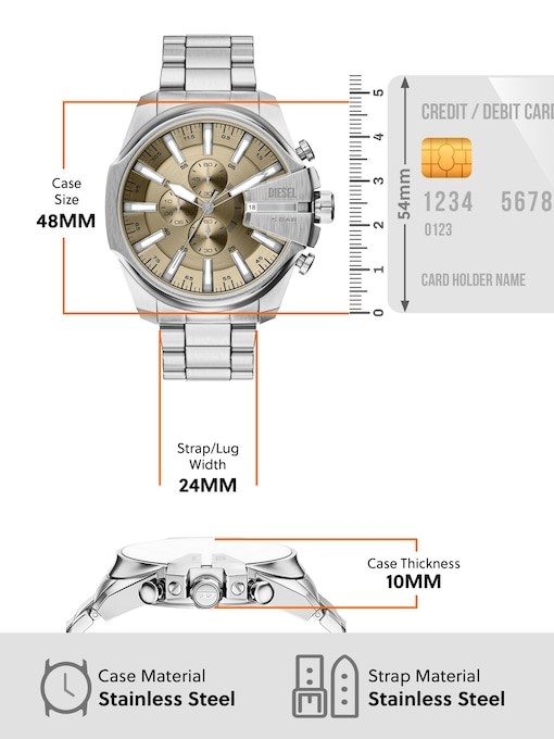 Diesel Mega Chief Slim Silver Watch DZ4702