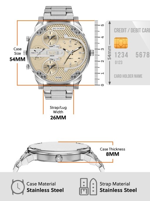 Diesel Mr. Daddy Slim Silver Watch DZ7495