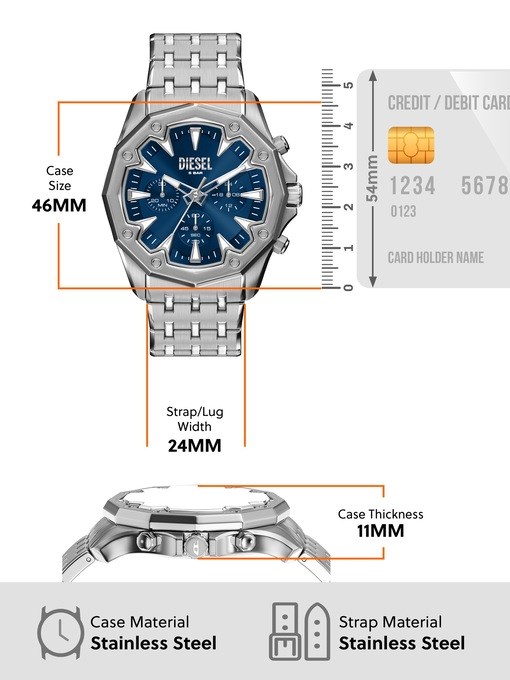Diesel Stinger Silver Watch DZ4706