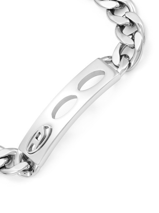 Diesel D Logo Silver Bracelet DX1663040