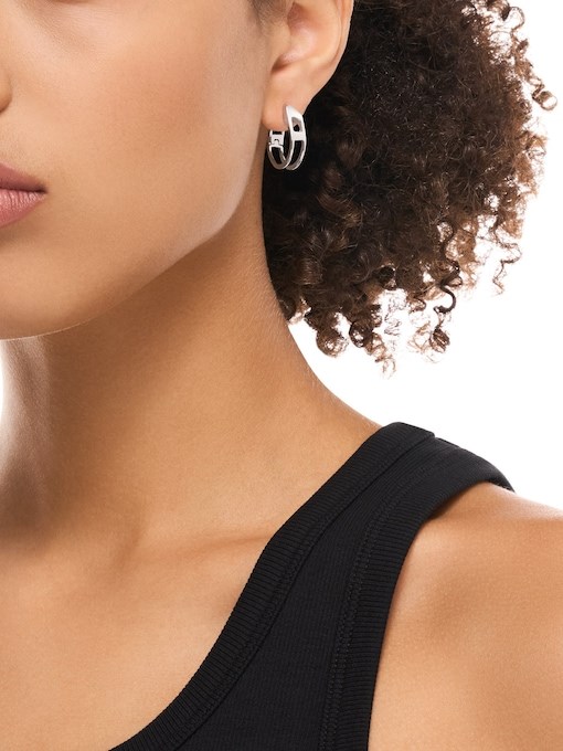 Diesel D Logo Silver Earring DX1673040