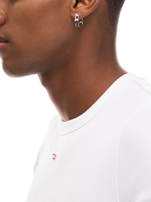 Diesel D Logo Silver Earring DX1673040