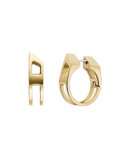 Diesel D Logo Gold Earring DX1671710 Diesel D Logo Gold Earring DX1671710