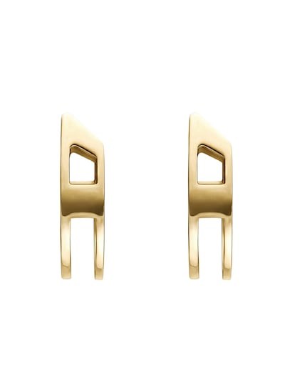 Diesel D Logo Gold Earring DX1671710