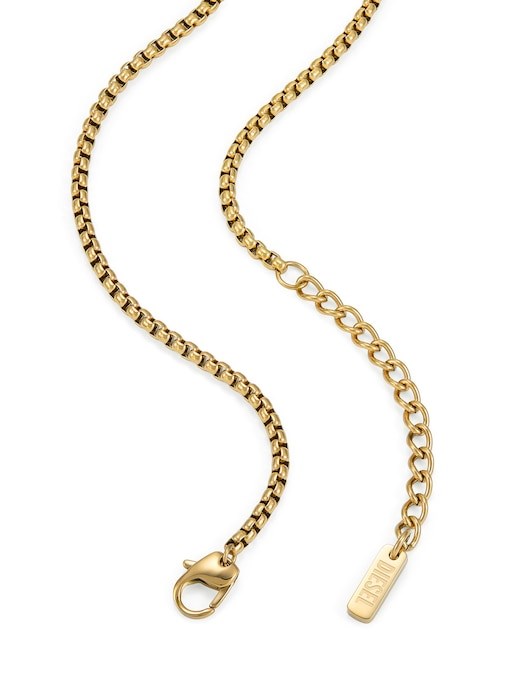 Diesel D Logo Gold Necklace DX1670710