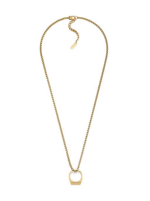 Diesel D Logo Silver Necklace DL1367040