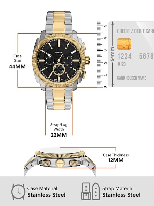 Fossil Machine 2 Tone Watch FS6159