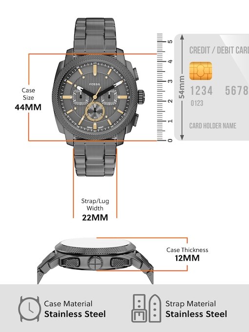 Fossil Machine Gunmetal Watch FS6160