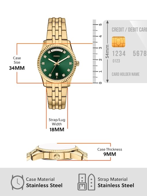 Fossil Scarlette Gold Watch ES5460