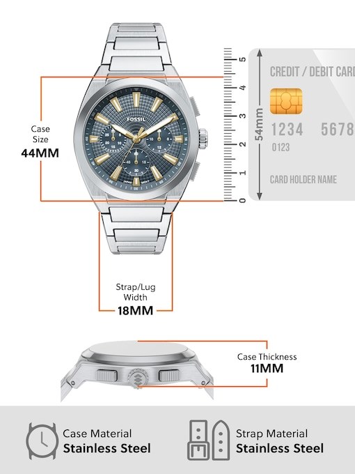 Fossil Everett Silver Watch FS6154