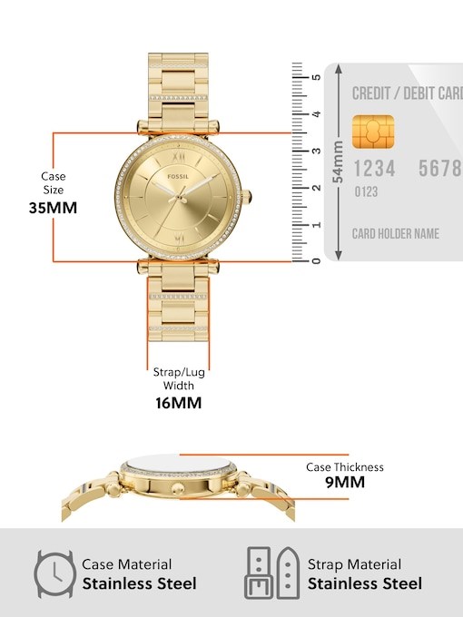 Fossil Carlie Gold Watch ES5465