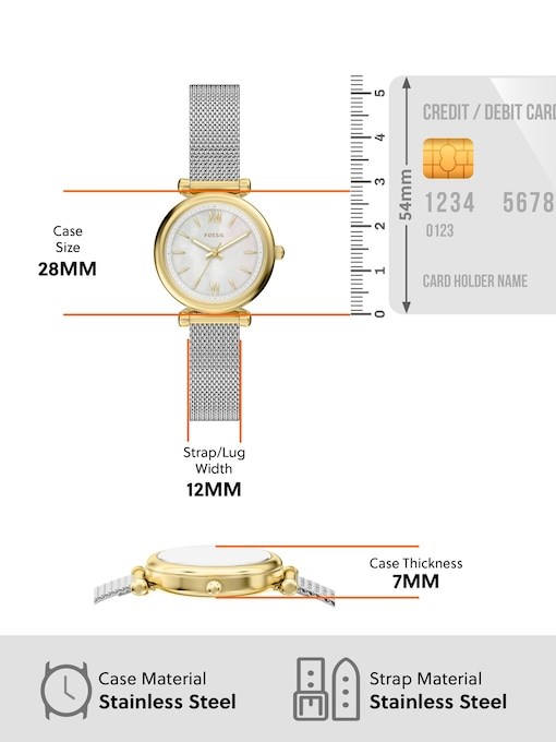 Fossil Carlie Silver Watch ES5463