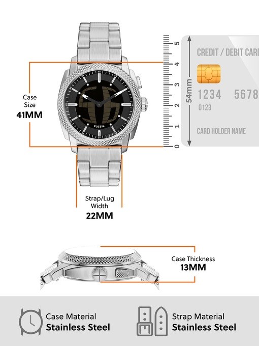 Fossil Machine Silver Watch FS6155