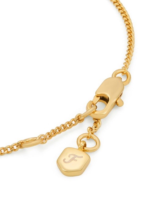 Ellis Mixed Shapes Gold-Tone Brass Station Bracelet