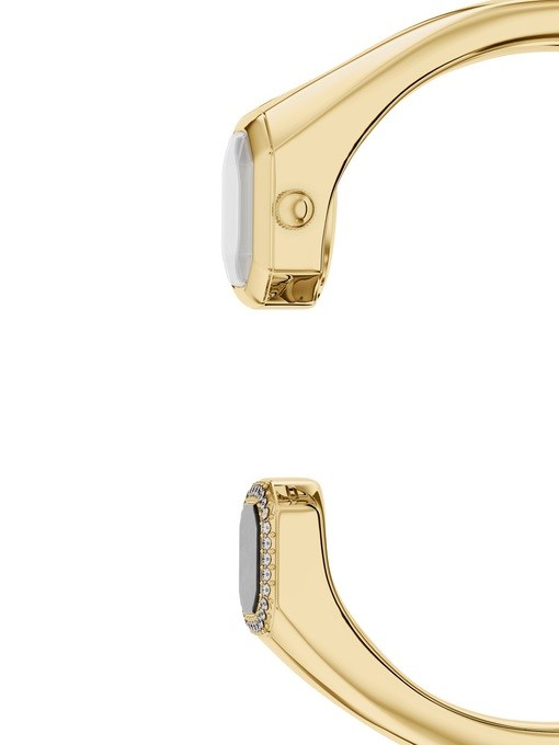 Harlow Two-Hand Gold-Tone Stainless Steel Watch Bangle Harlow Two-Hand Gold-Tone Stainless Steel Watch Bangle