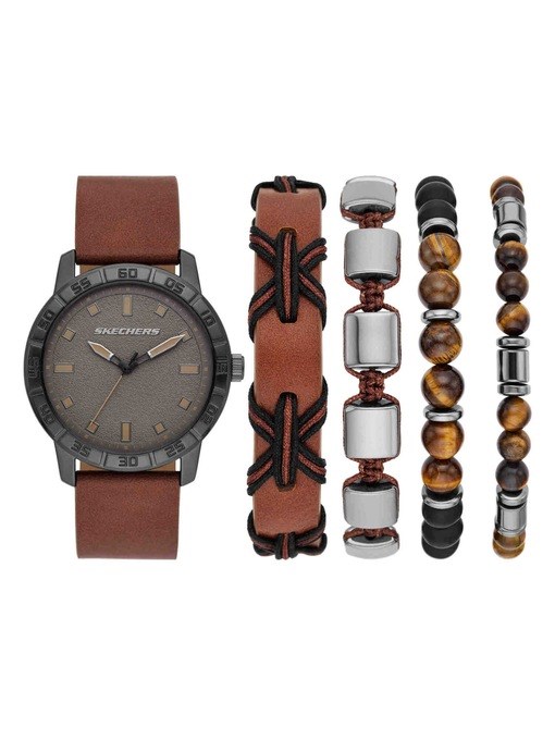Skechers Men'S Stackable Set Brown Watch SR9090 Skechers Men'S Stackable Set Brown Watch SR9090