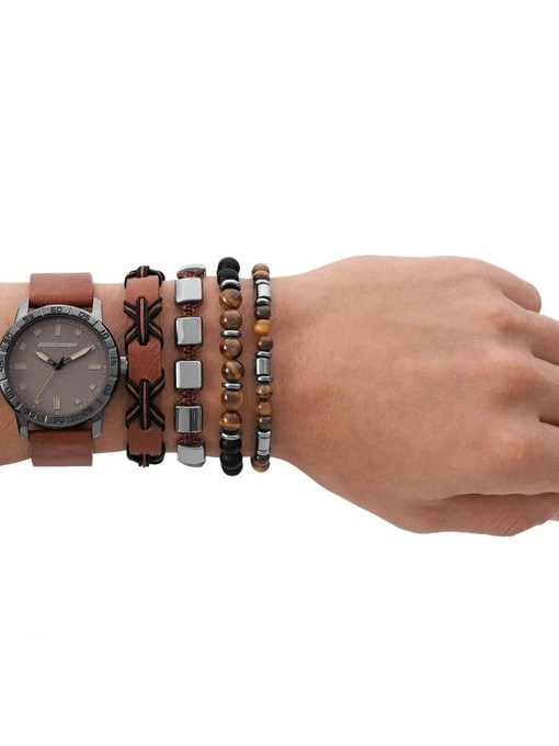 Skechers Men'S Stackable Set Brown Watch SR9090 Skechers Men'S Stackable Set Brown Watch SR9090