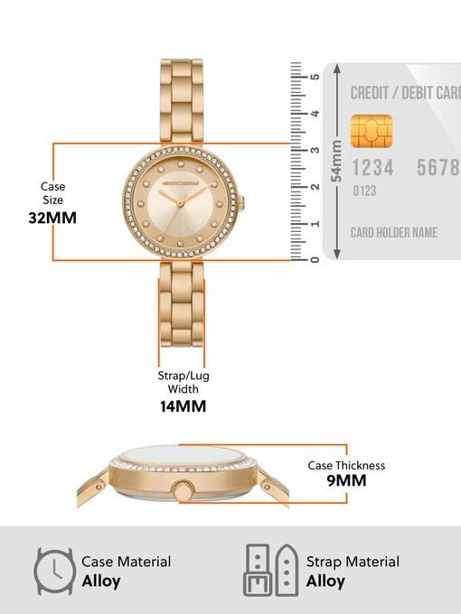 Skechers Bracelet Glitz Set Gold Watch SR9084