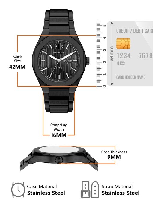 Armani Exchange Black Watch AX4301 Armani Exchange Black Watch AX4301