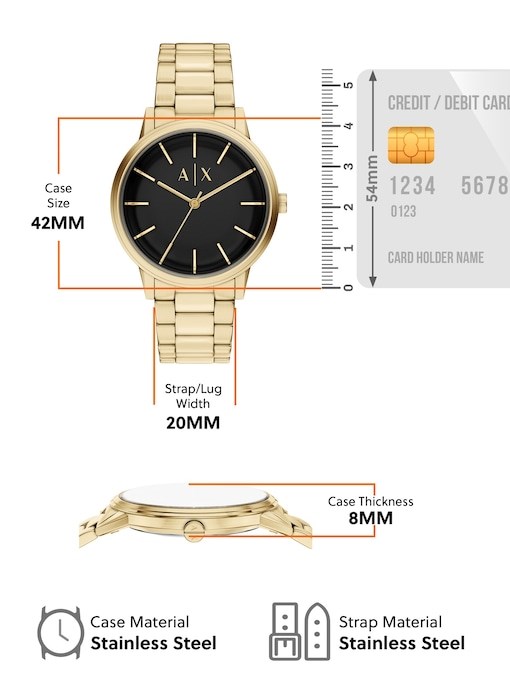 Armani Exchange Gold Watch AX7178SET Armani Exchange Gold Watch AX7178SET