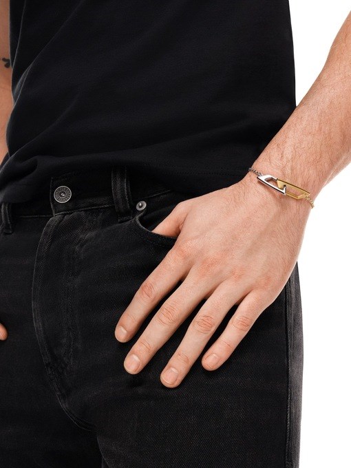 Diesel D Logo 2-Tone Bracelet DX1686931
