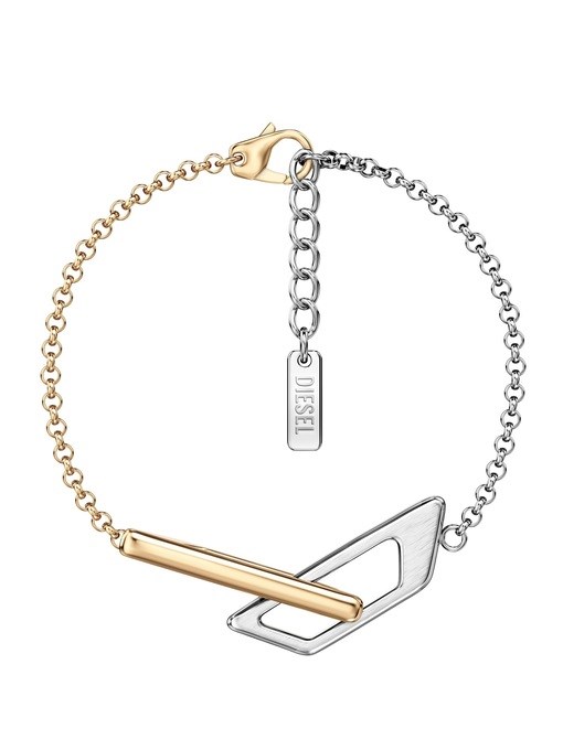 Diesel D Logo Silver Bracelet DX1691040