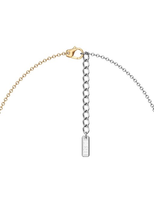 Diesel D Logo 2-Tone Necklace DX1687931 Diesel D Logo 2-Tone Necklace DX1687931