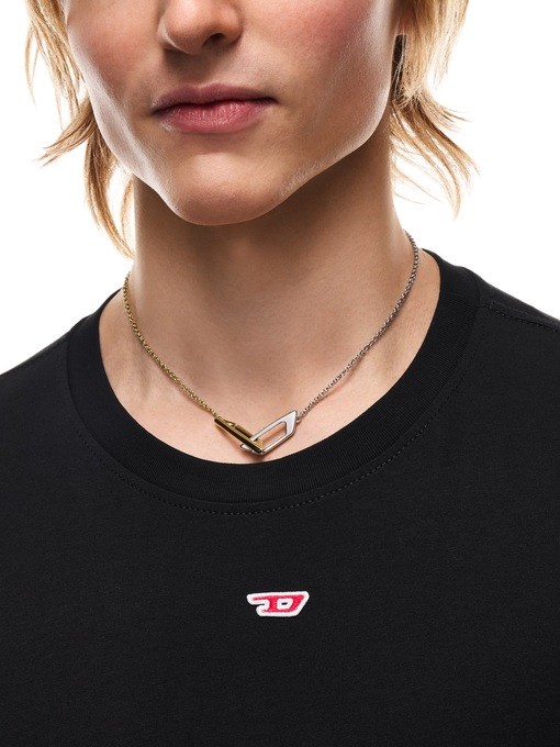Diesel D Logo 2-Tone Necklace DX1687931 Diesel D Logo 2-Tone Necklace DX1687931
