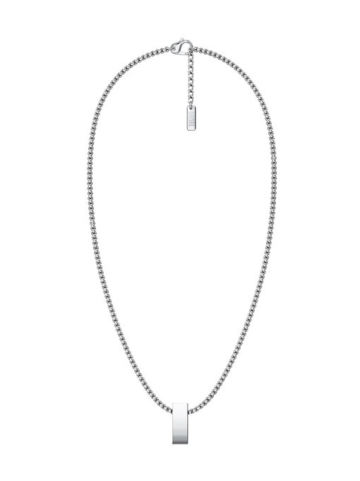 Diesel D Logo Silver Necklace DX1689040
