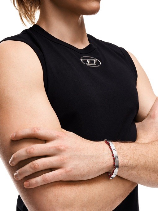 Diesel D Logo Silver Bracelet DX1690040 Diesel D Logo Silver Bracelet DX1690040
