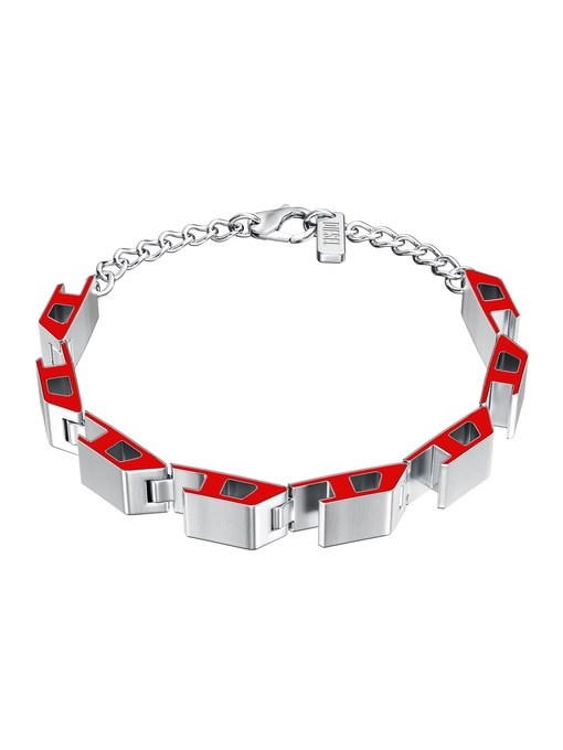 Diesel D Logo Silver Bracelet DX1691040
