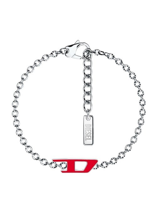 Diesel D Logo Silver Bracelet DX1691040