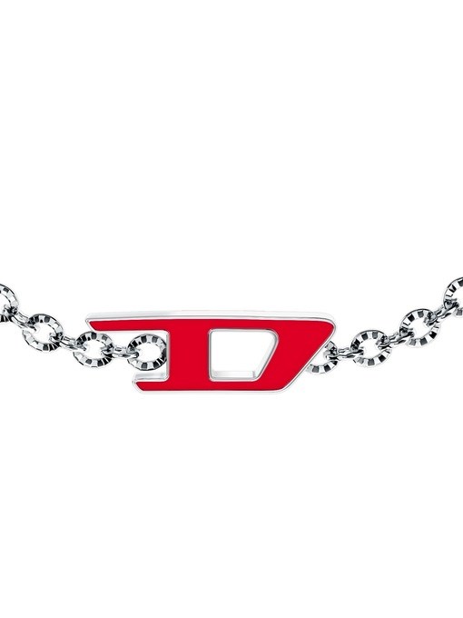 Diesel D Logo Silver Bracelet DX1691040