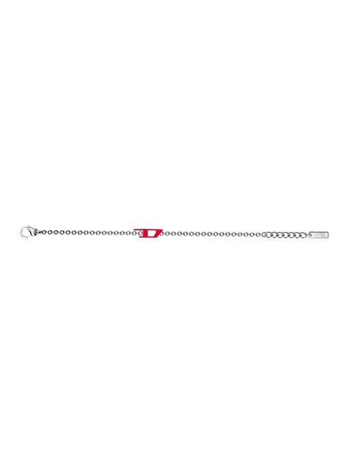 Diesel D Logo Silver Bracelet DX1691040