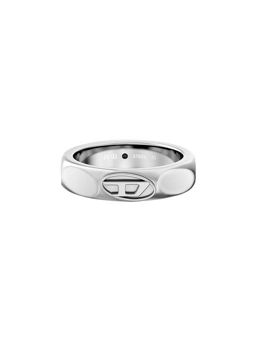 Diesel Oval D Logo Silver Ring DX1693040