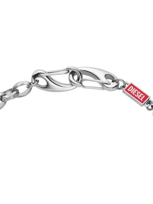 Diesel Diesel Font Silver Necklace DX1694040
