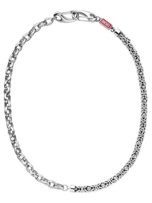 Diesel Diesel Font Silver Necklace DX1694040