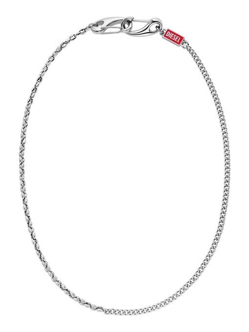 Diesel Diesel Font Silver Necklace DX1694040