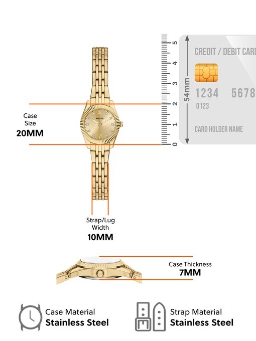 Scarlette Mini Three-Hand Gold-Tone Stainless Steel Watch Scarlette Mini Three-Hand Gold-Tone Stainless Steel Watch
