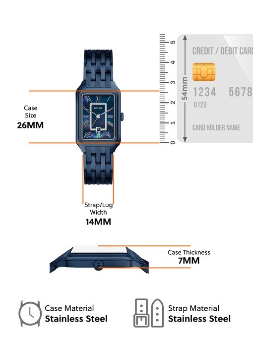 Raquel Three-Hand Navy Stainless Steel Watch Raquel Three-Hand Navy Stainless Steel Watch