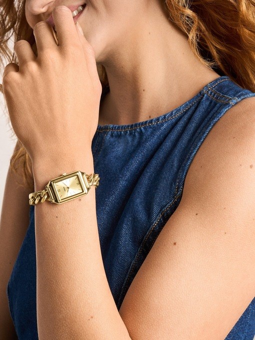 Raquel Three-Hand Gold-Tone Stainless Steel Watch Raquel Three-Hand Gold-Tone Stainless Steel Watch